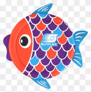Su74638 - Sunflex Multicolor Neoprene Flying Fish Clipart
