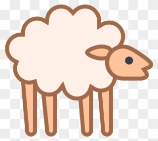The Icon Shows A Sheep Standing Up On Four Stiff Legs - Sheep Icons Clipart