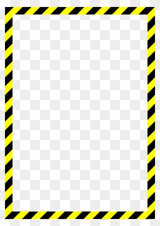 Construction - Caution Tape Border Clipart - Png Download