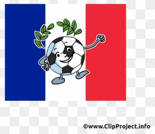 Ballon De Football Drapeau France - Smiley Foot France Clipart