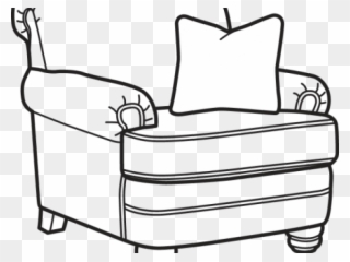 Chair Clipart Side View - Club Chair - Png Download