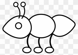 Coloring Clipart Ant - Ant Outline Clip Art - Png Download