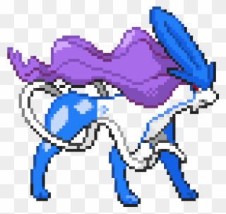 Incomplete Just Need To Save It For Now - Pixel Art Pokemon Suicune Clipart