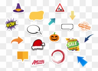 Find And Use Hundreds Of Annotation Stickers As Shapes, Clipart