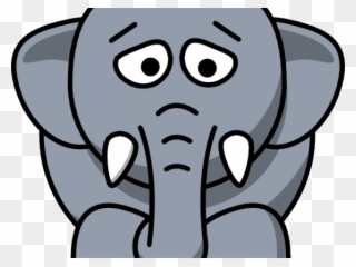 Zebra Clipart Sad - Cartoon Elephant Back - Png Download
