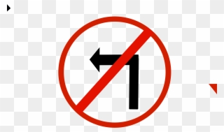 Clipart Illustration By Cartoon Solutions - Left Turn Prohibited Sign - Png Download