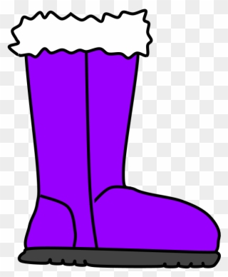 Boots, Fur, Snow, Rain, Purple, Png - Snow Boot Clipart