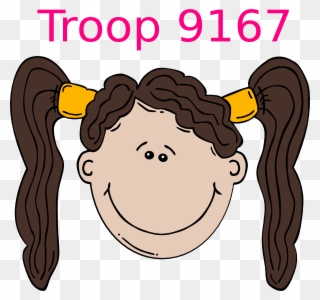 Troop 9167 Clip Art - Cartoon Girl Face Clip Art - Png Download