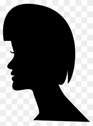Female Short Hair On Head Silhouette Comments - Male Head Profile Silhouette Clipart