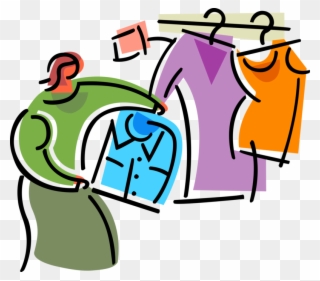 Vector Illustration Of Consumer Shopper Purchases Retail Clipart
