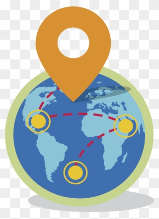 Southeast Asia World Map Globe - Vector World Map Clipart