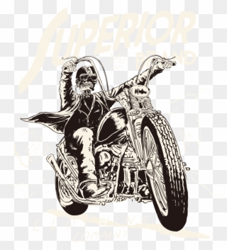 T-shirt Vector Motorcycle Skull Download Hq Png Clipart - Vector Graphics Transparent Png