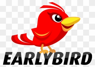 Red-earlybird - Early Bird Catches The Worm Clipart - Png Download