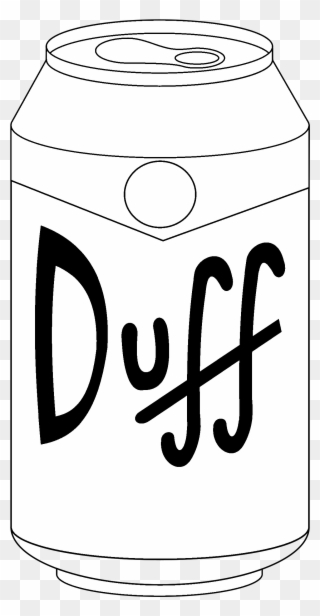 Clipart Beer Black And White - Duff Beer - Png Download