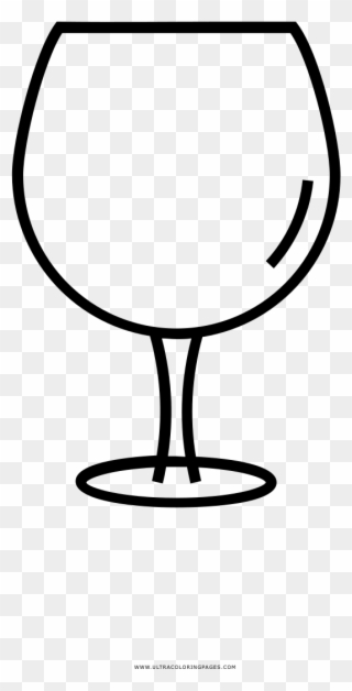 Stemware Coloring Page - Wine Glass Png Drawing Clipart