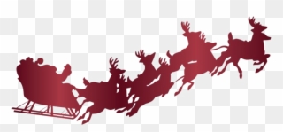 Sleigh Png Picture - Santa Claus Vector Flying Clipart