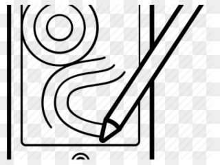 Tablet Clipart Drawing - Line Art - Png Download