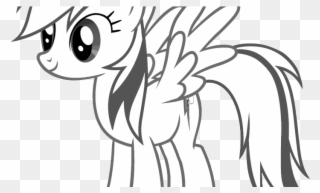 Firefly Clipart Coloring Page - Rainbow Dash Para Dibujar - Png Download