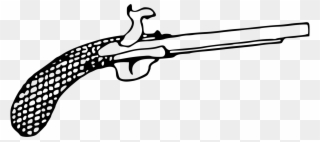 Flintlock Pistol Firearm Rifle - Flintlock Pistol Clipart Transparent - Png Download