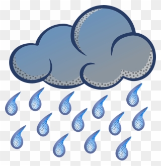 Rainy Free Collection Download - Cloud With Rain Clipart - Png Download