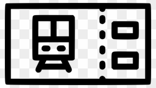 Metro Train Pass Public Svg Png Icon - Train Ticket Clip Art Transparent Png