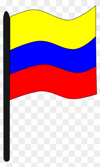 Rifle Clip Art Download - Bandera De Colombia Con Asta - Png Download