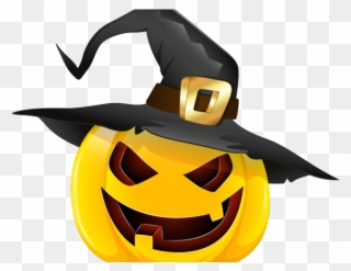 Halloween Witch Hat Clipart 3 Nice Clip Art - Pumpkin With Witch Hat - Png Download