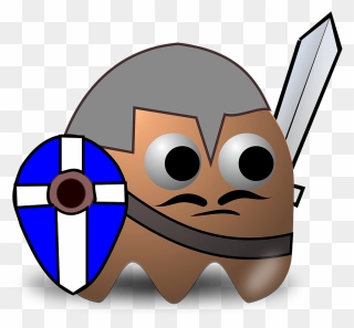Pac Man Knight Middle Ages Pac Land Warrior - Pacman Caballero Clipart