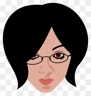 Sunglasses Nerd Smiley Download - Clipart Of Women Wearing Glasses - Png Download