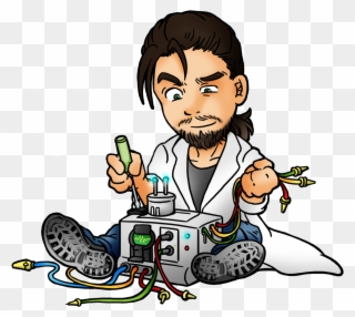 And Mad Scientist In Training - Cartoon Clipart