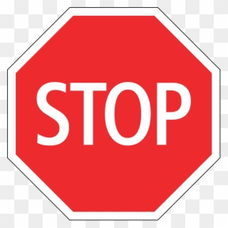 Svg Stock Blank Stop Sign Clipart - Stop Sign On Road - Png Download