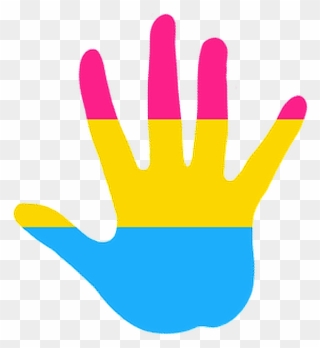 Handprint Clipart Gold - Pansexuality - Png Download