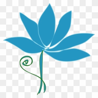 Lotus Clipart Reiki - Blue Flower Clip Art - Png Download