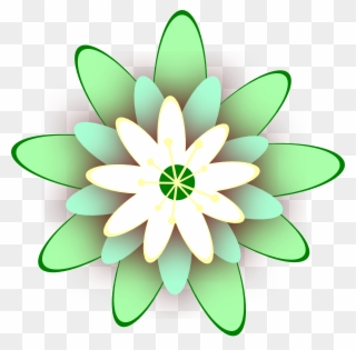 Green Clip Art At Clker Com Vector - Green Flowers Clip Art - Png Download