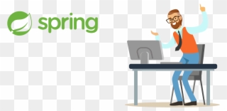 Love Spring Testing Even More With Mocking And Unit - Working In Office Vector Clipart