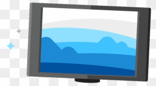 Tv App - Led-backlit Lcd Display Clipart