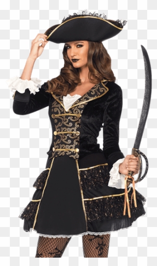 Womens High Seas Pirate Captain Costume - Disfraces De Pirata Mujer Clipart