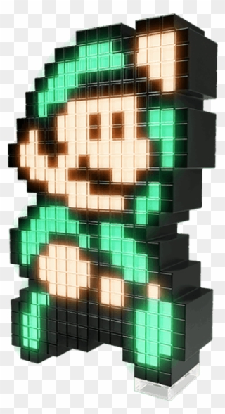 Luigi Super Mario Bros 3 Pixel Pals 8 Bit Light Up - Pixel Pals Nintendo Mario Clipart