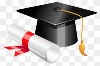 Graduation - Cap And Diploma Png Clipart