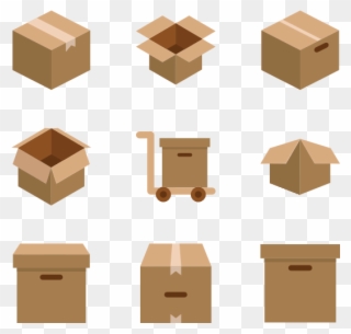 Package Vector Png Library - Box Icon Clipart