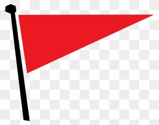 Red Flag Triangle Pennon Banner - Red Triangle Flag Png Clipart