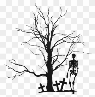 Halloween Tree And Png - Clipart Halloween Tree Silhouette Transparent Png