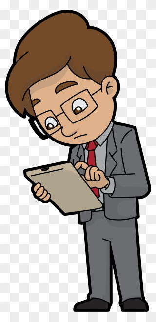 Clipart Library Library File A Curious Cartoon - Man With Clipboard Cartoon Png Transparent Png