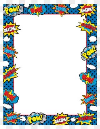 Recycle Clipart Border - Superhero Border Png Transparent Png