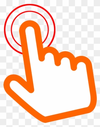 Here Clipart Hand Pointer - Click Here Hand Icon Png Transparent Png