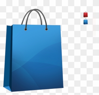 Svg Black And White Bags Clipart Blue Bag - Shopping Bag Hd - Png Download