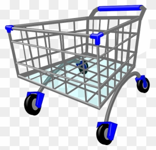 Clipart Man Grocery Shopping - Cart Clipart - Png Download