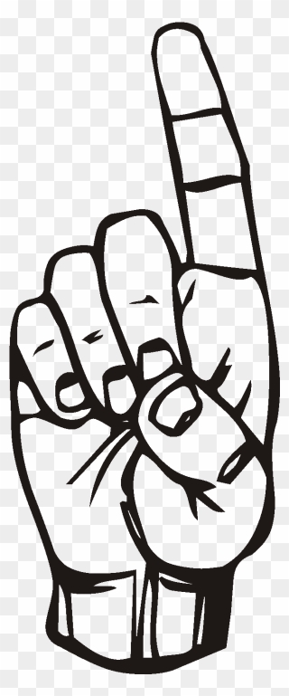 Svg Black And White Onlinelabels Clip Art Sign Language - Finger Black And White Clipart - Png Download