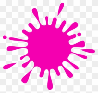 Slime Sticker - Pink Colour Splash Clipart - Png Download