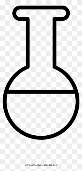 Lab Flask Coloring Page - Transparent Chemistry Png Clipart